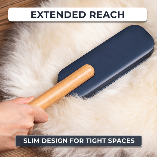 HOMX Beechwood Soft Bristle Dusting/Lint Brush | Premium Furniture Cleaner