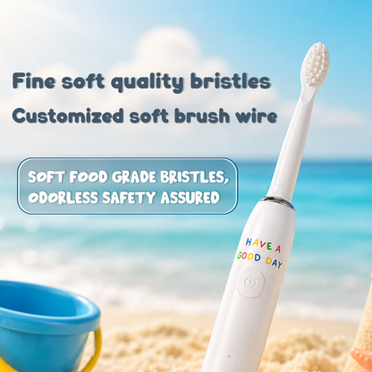 Kids Sonic Electric Toothbrush with 3 Modes & 4 Brush Heads