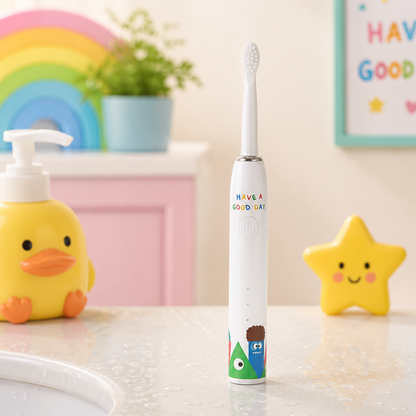Kids Sonic Electric Toothbrush with 3 Modes & 4 Brush Heads