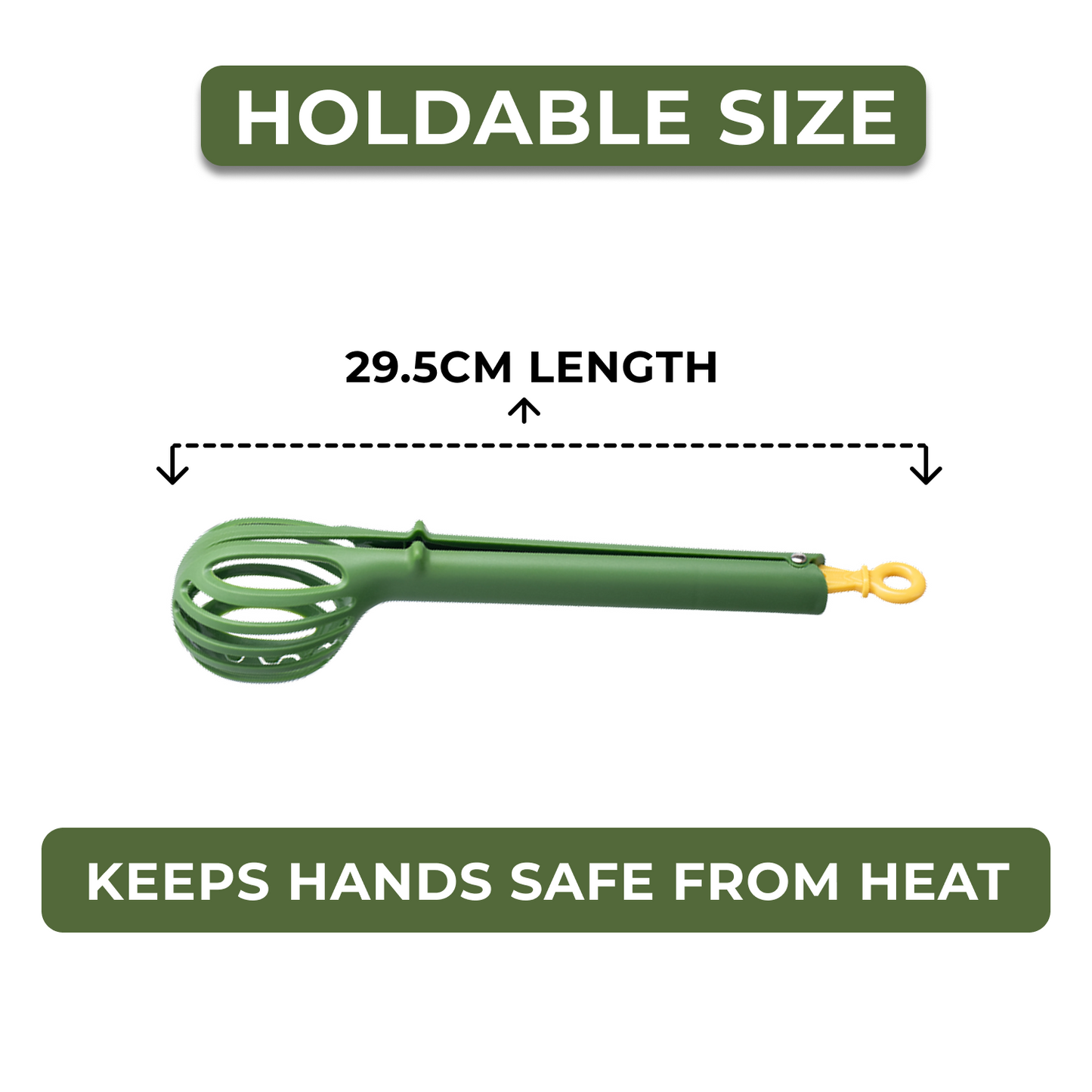 3-in-1 Multipurpose, Egg Whisk & Food Clamp | Heat-Resistant Kitchen Tong