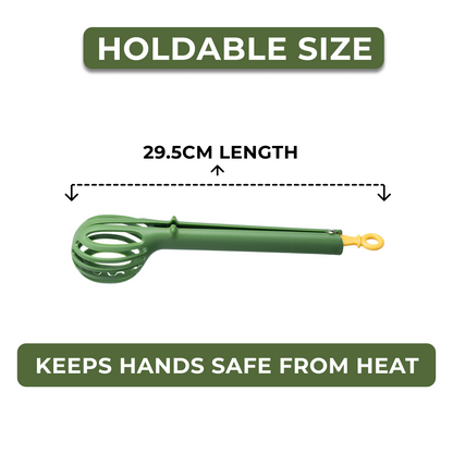 3-in-1 Multipurpose, Egg Whisk & Food Clamp | Heat-Resistant Kitchen Tong