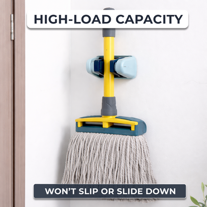 Wallmounted Mop & Broom Holder | Made with Heavy Duty Plastic - Set of 2
