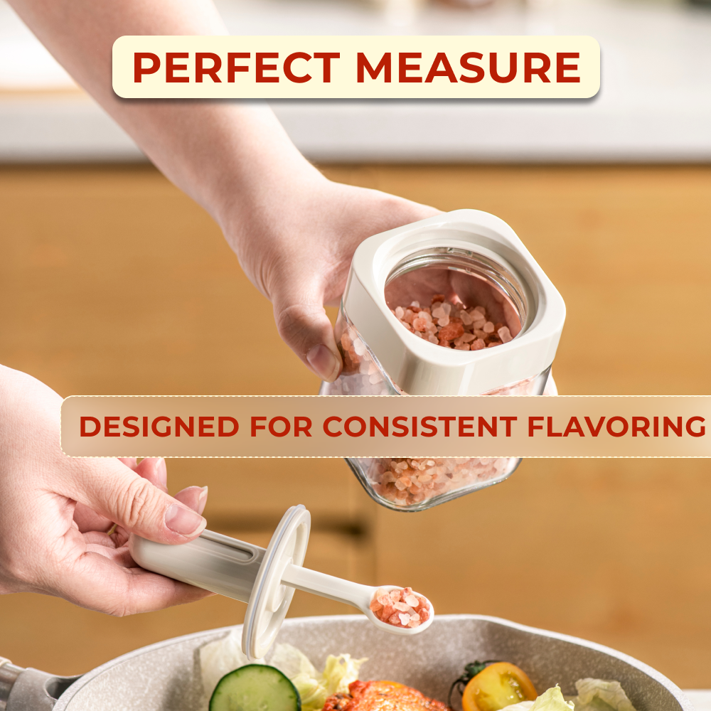 Premium Spice Jar with Integrated Spoon