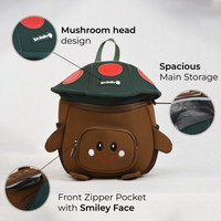 Mushroom Smiley Waterproof Kids Backpack