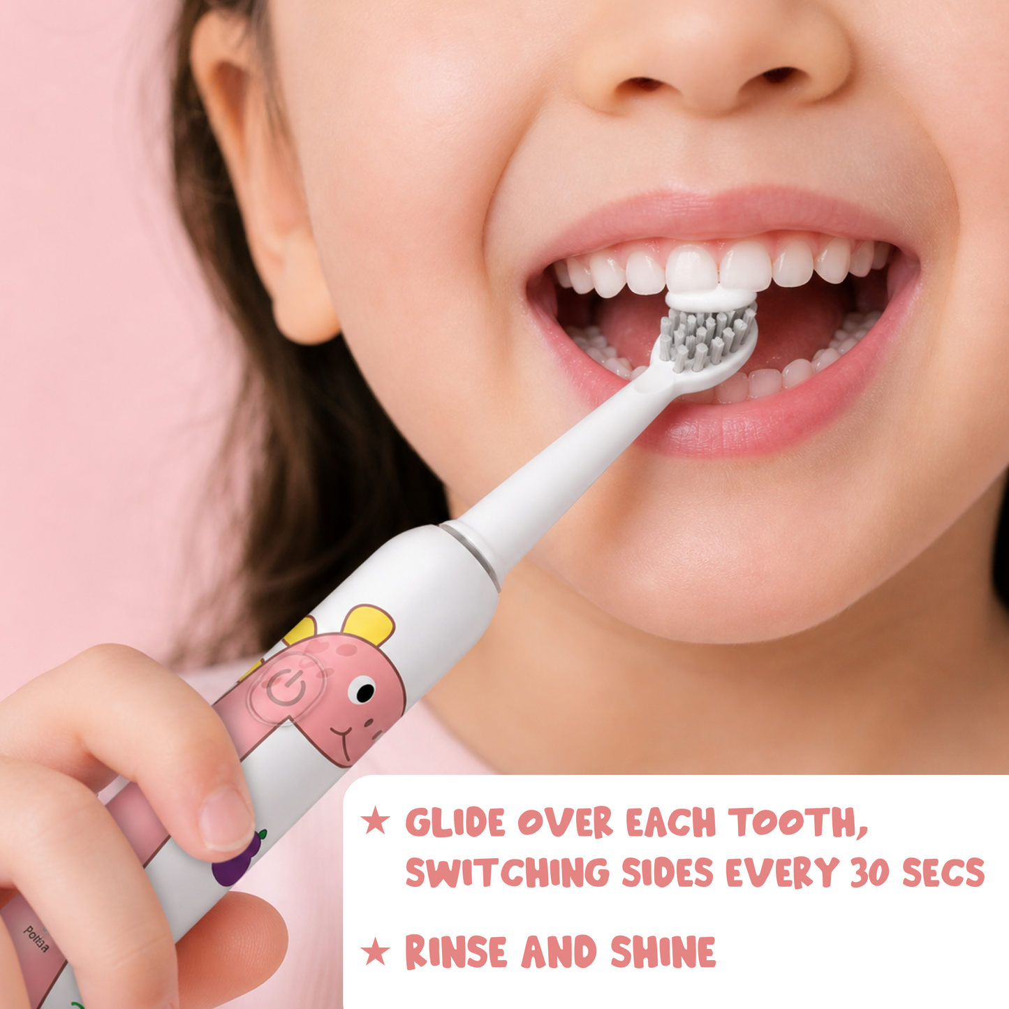 Smart Kids Toothbrush with Soft Bristles & 4 Replacement Heads