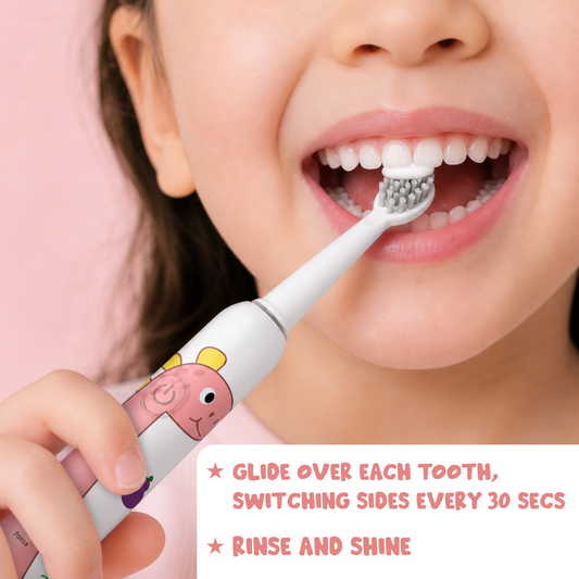 Smart Kids Toothbrush with Soft Bristles & 4 Replacement Heads