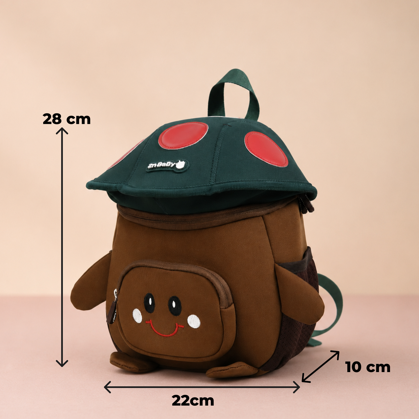Mushroom Smiley Waterproof Kids Backpack