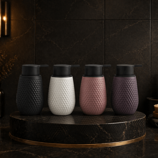 Acrylic Matte Textured Soap Dispenser for Bathroom 380ml