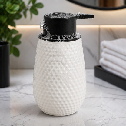 Acrylic Matte Textured Soap Dispenser for Bathroom 380ml