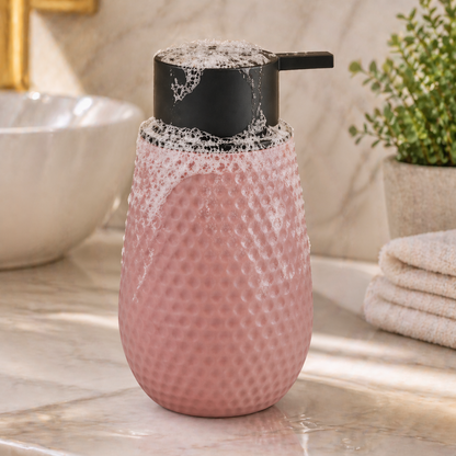 Acrylic Matte Textured Soap Dispenser for Bathroom 380ml