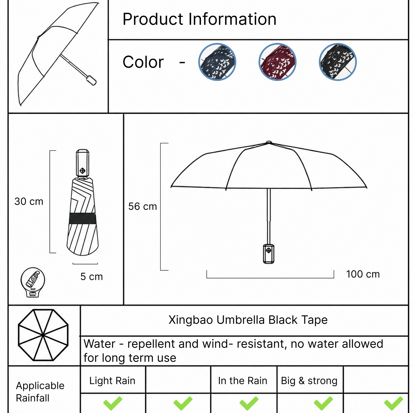 Magical Colour Changing UV Protection Folding Umbrella
