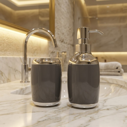 Premium ABS 5-Piece Bathroom Accessories Set with Chrome Finish