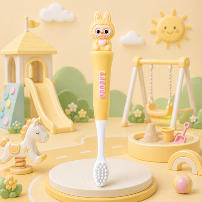 Labubu Toothbrush for Kids with Soft Microfiber Bristles (3-6Y)