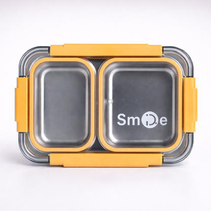 Stainless Steel Bento Lunch Box – 2 Compartment Leakproof Box – 750ml