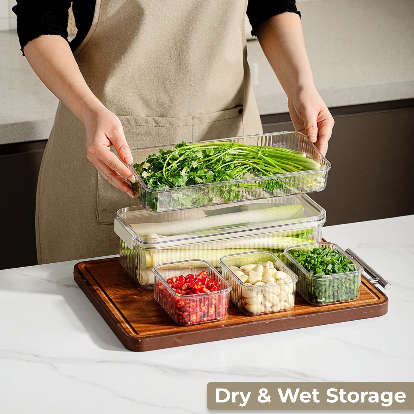 Premium Stackable Food Storage Containers – Leakproof BPA-Free Kitchen Organizers