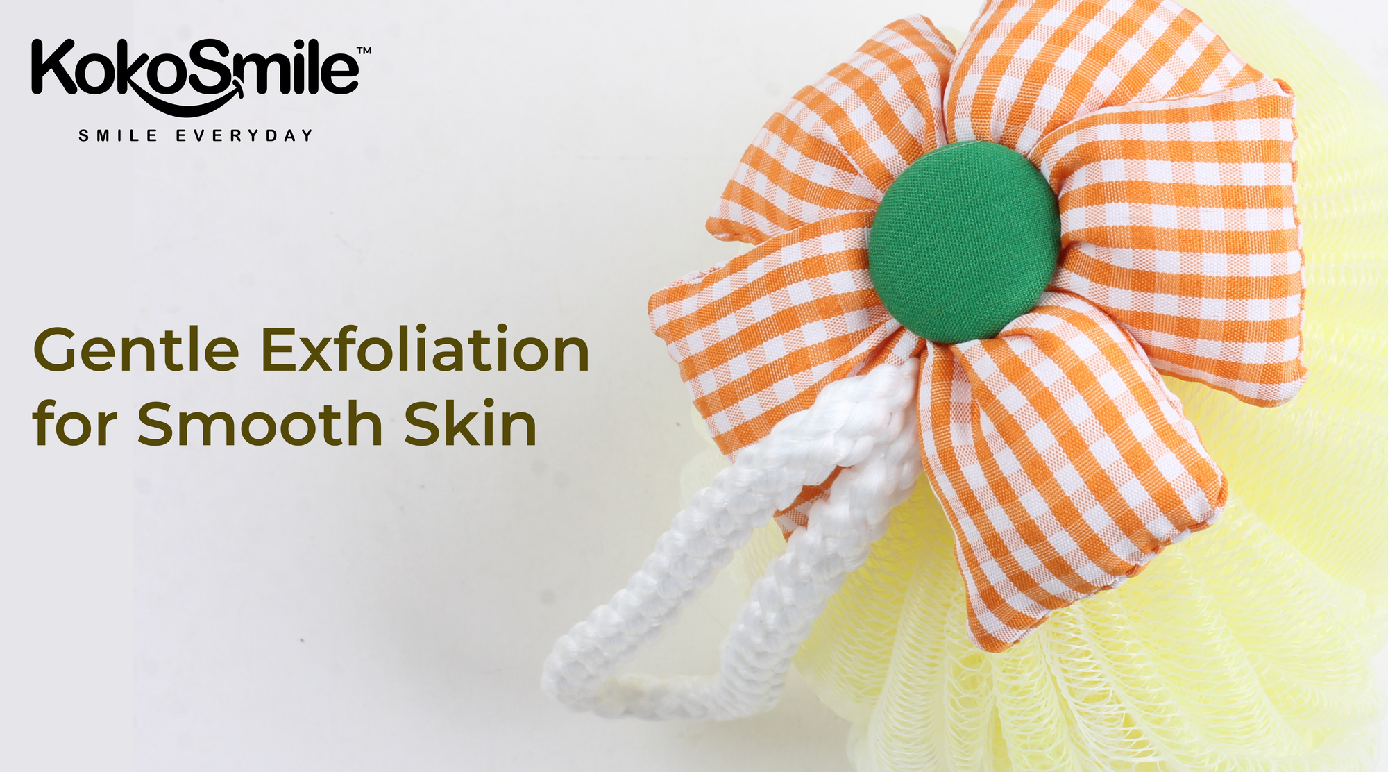 Checkered Flower Bath Sponge – Soft Exfoliating Luxurious Loofah with Rich Foam Banner 3