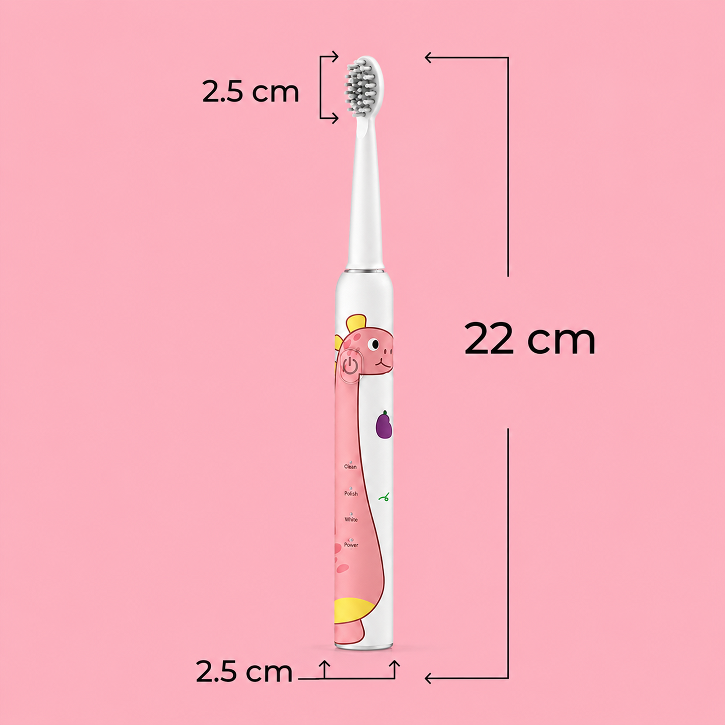 Smart Kids Toothbrush with Soft Bristles & 4 Replacement Heads