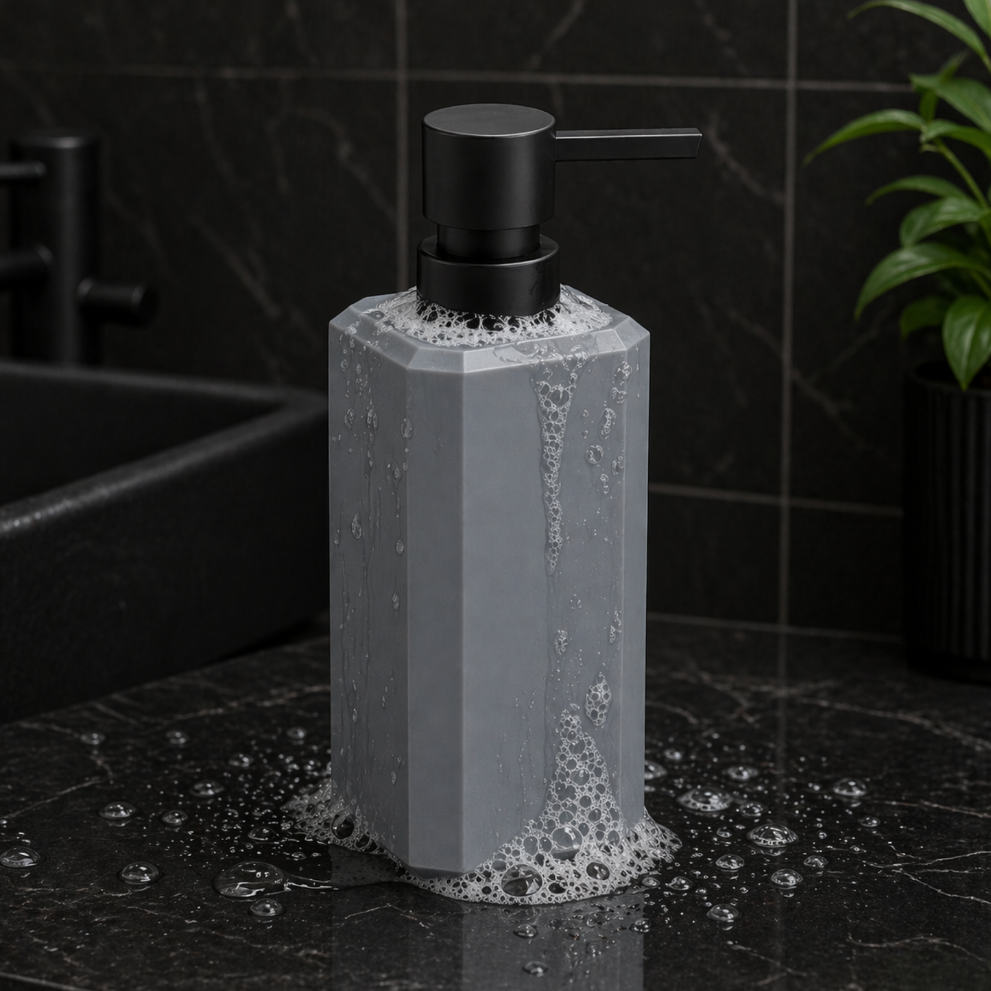 Unbreakable Grey Liquid Soap Dispenser Bottle 250ml