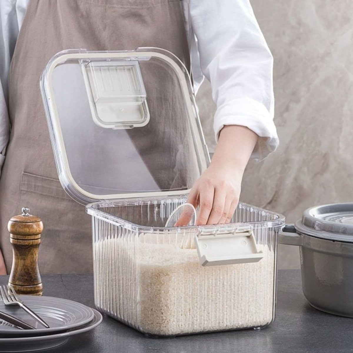Airtight Moisture-proof Rice & Cereal Storage Container - 5kg, 10kg