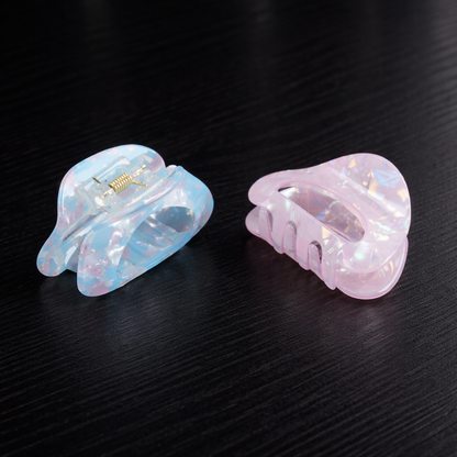 Opalescent Cloud Hair Claw Clip – Pearlescent ABS Hair Accessory for Women