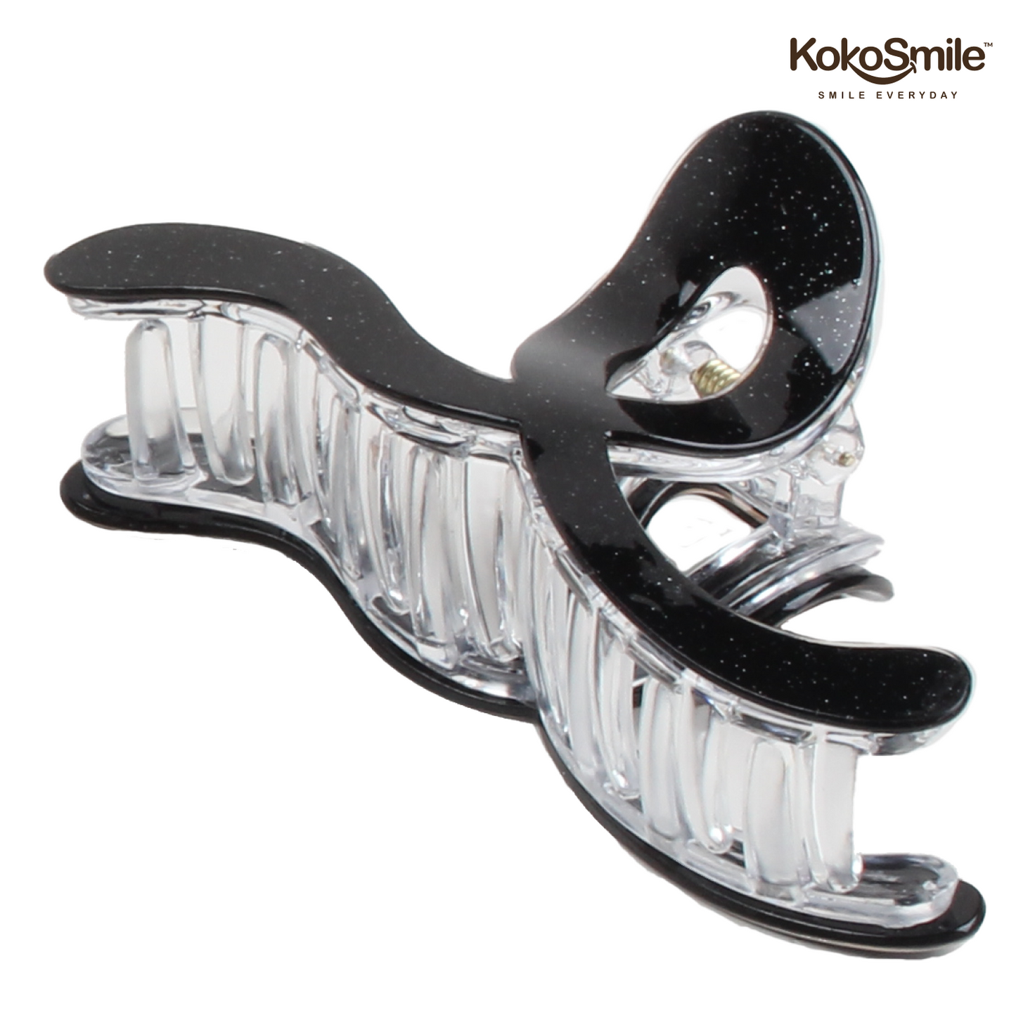 KOKOSMILE Butterfly Hair Claw Clip for Women | Strong Hold Non-Slip & Unbreakable Hair Clutches | Glitter Transparent Jaw Clip for Thick & Thin Hair | Stylish Hair Accessories for Girls & Women (Sparkle Finish)
