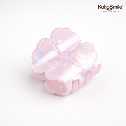 Elegant Flower Hair Claw Clip – Anti-Slip Wavy Jaw Clip for Women