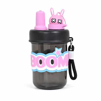 BOOM Cartoon Infuser Straw Bottle for Kids - 420ml