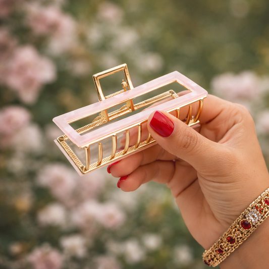 Premium Strong Hold Hair Claw Clip – Brass Grip Hair Styling Clutcher