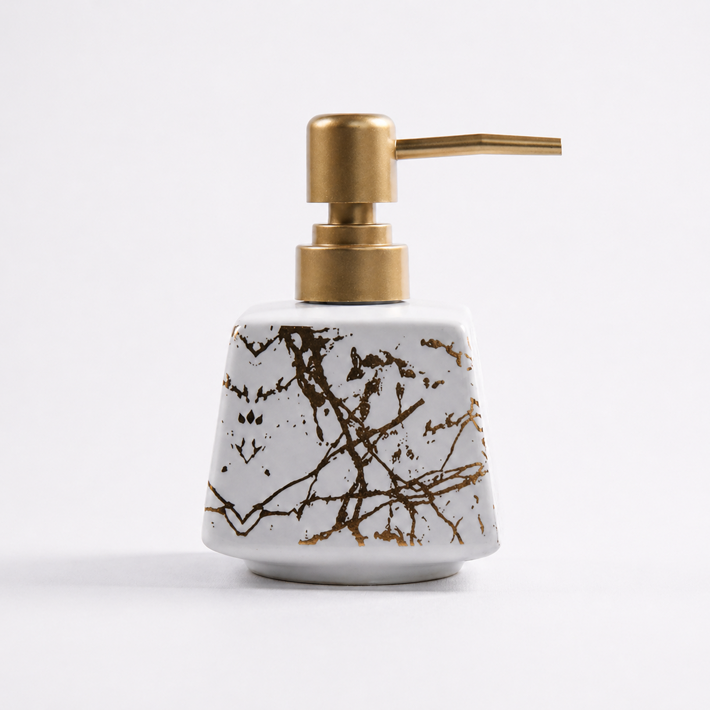 Ceramic Marble Textured Soap Dispenser - 350ml