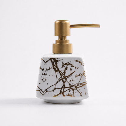 Ceramic Marble Textured Soap Dispenser - 350ml