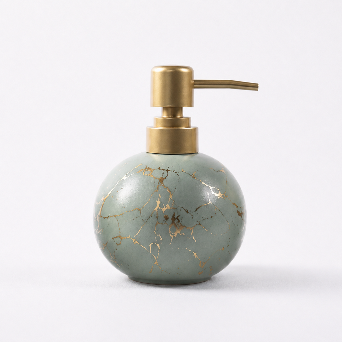 Ceramic Gold Marble Soap Dispenser - 250ml