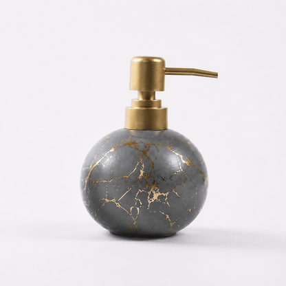 Ceramic Gold Marble Soap Dispenser - 250ml
