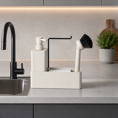 Premium ABS 4-in-1 Kitchen Soap Dispenser with Sponge Holder