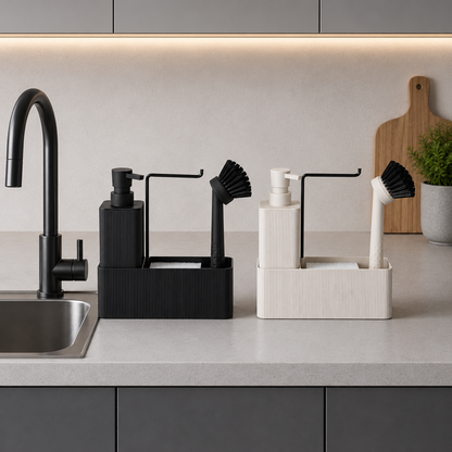 Premium ABS 4-in-1 Kitchen Soap Dispenser with Sponge Holder
