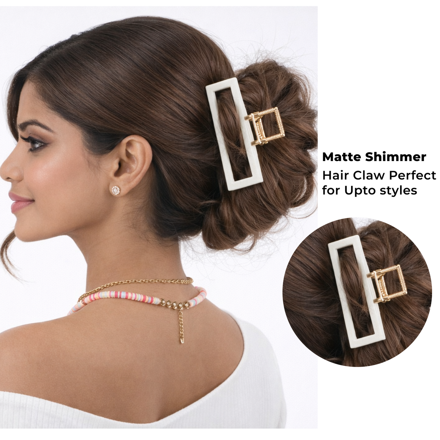 Premium Strong Hold Hair Claw Clip – Brass Grip Hair Styling Clutcher
