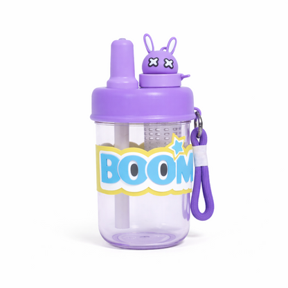 BOOM Cartoon Infuser Straw Bottle for Kids - 420ml