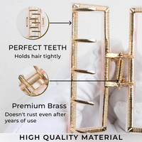 Premium Anti-rust Brass-Acrylic Hair Claw Clip/Clutcher (Pack of 1)