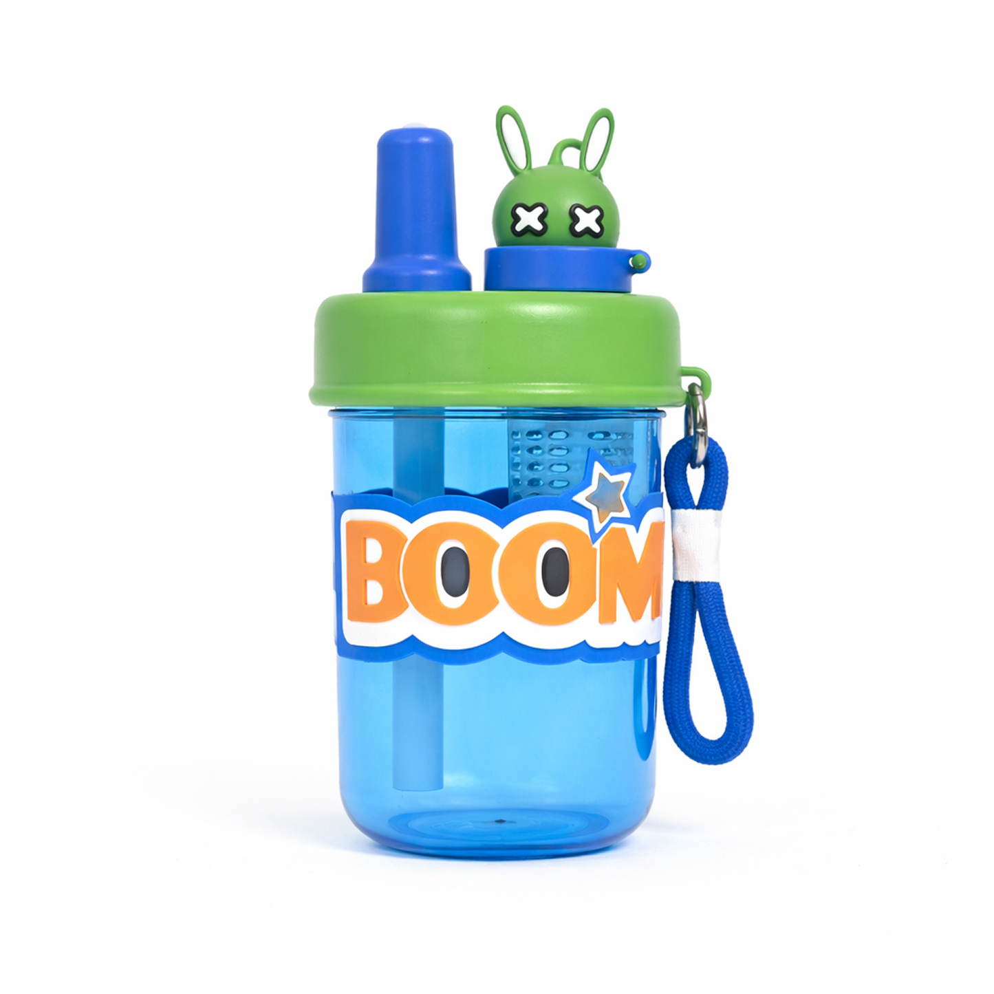 BOOM Cartoon Infuser Straw Bottle for Kids - 420ml