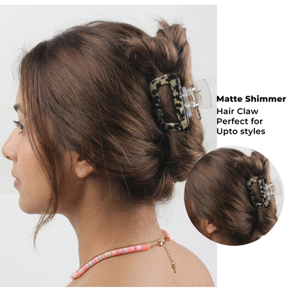 Luxury Tortoise Shell Hair Claw Clip – Large Anti-Slip Jaw Clamp for Women