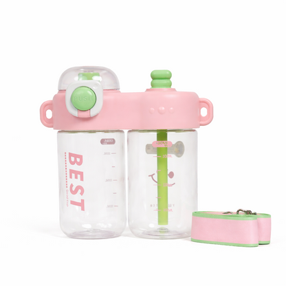 Cute & Stylish Dividing Cup Double Drink Bottle for Kids - 860ml