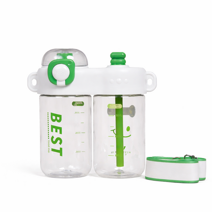 Cute & Stylish Dividing Cup Double Drink Bottle for Kids - 860ml