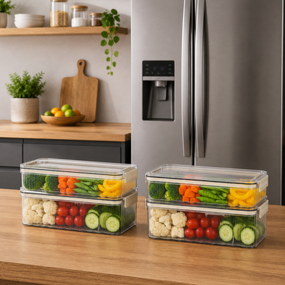 Premium Stackable Food Storage Containers – Leakproof BPA-Free Kitchen Organizers