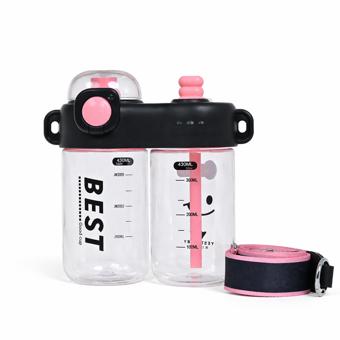 Cute & Stylish Dividing Cup Double Drink Bottle for Kids - 860ml