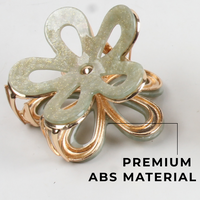 Flower-shaped Rust-Resistant Acrylic-Brass Hair Clip/Clutcher (Pack of 1)