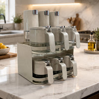 Premium Airtight 9-Piece Kitchen Spice Organiser | 6 Spice Jars & 3 Oil Bottles