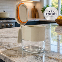 Premium Airtight 9-Piece Kitchen Spice Organiser | 6 Spice Jars & 3 Oil Bottles