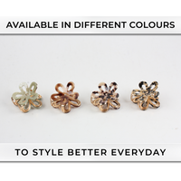 Flower-shaped Rust-Resistant Acrylic-Brass Hair Clip/Clutcher (Pack of 1)