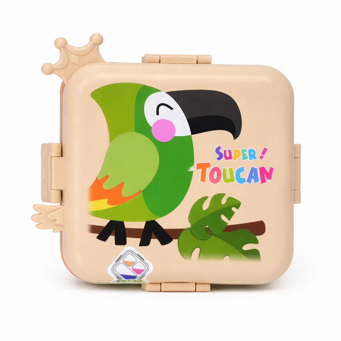 Kids Cartoon Stainless Steel Lunch Box with 3 Compartments - 1120ml