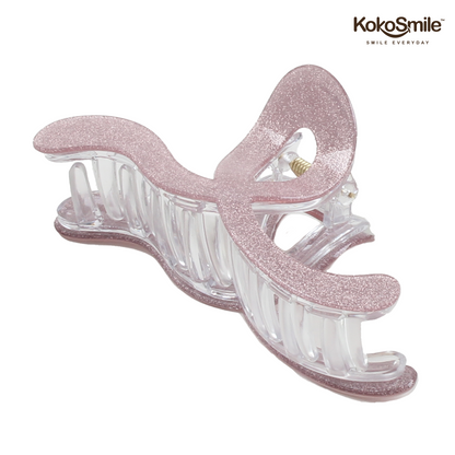 KOKOSMILE Butterfly Hair Claw Clip for Women | Strong Hold Non-Slip & Unbreakable Hair Clutches | Glitter Transparent Jaw Clip for Thick & Thin Hair | Stylish Hair Accessories for Girls & Women (Sparkle Finish)