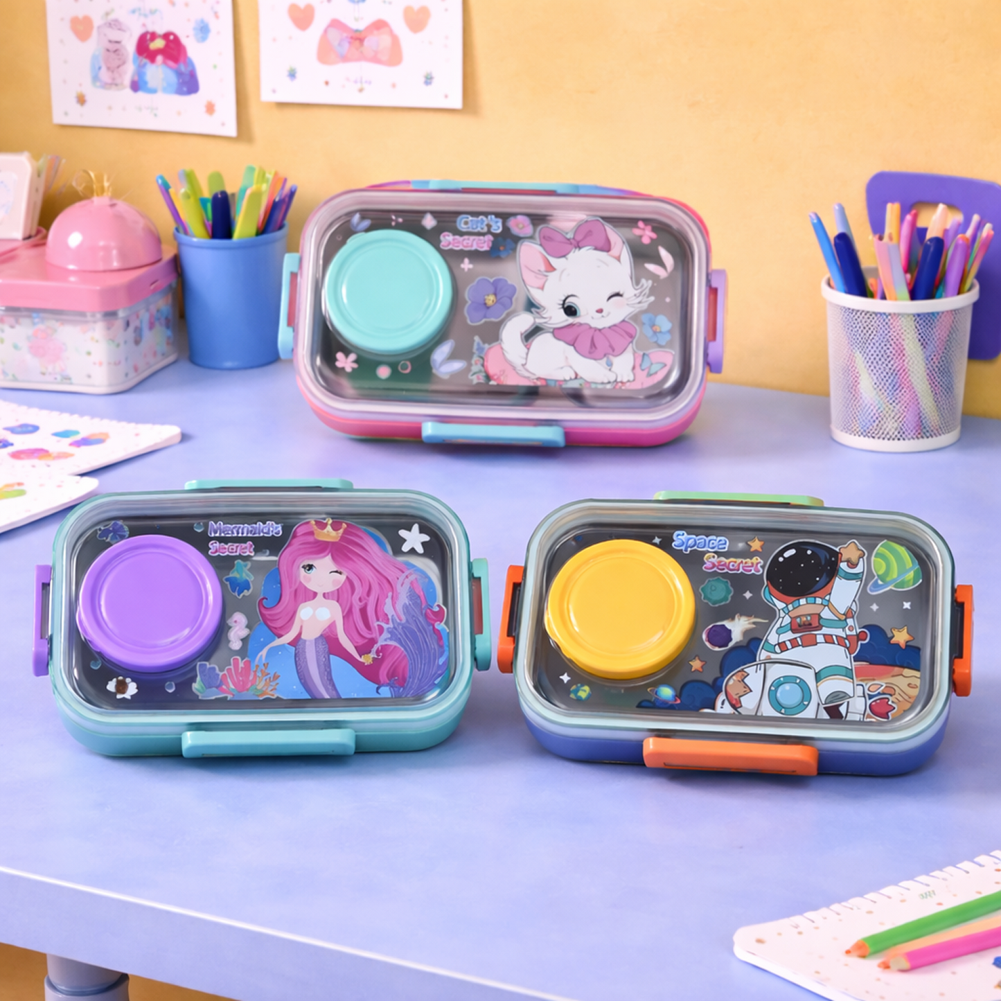 Cute Bento Lunch Box – 2 Compartment – 700ml